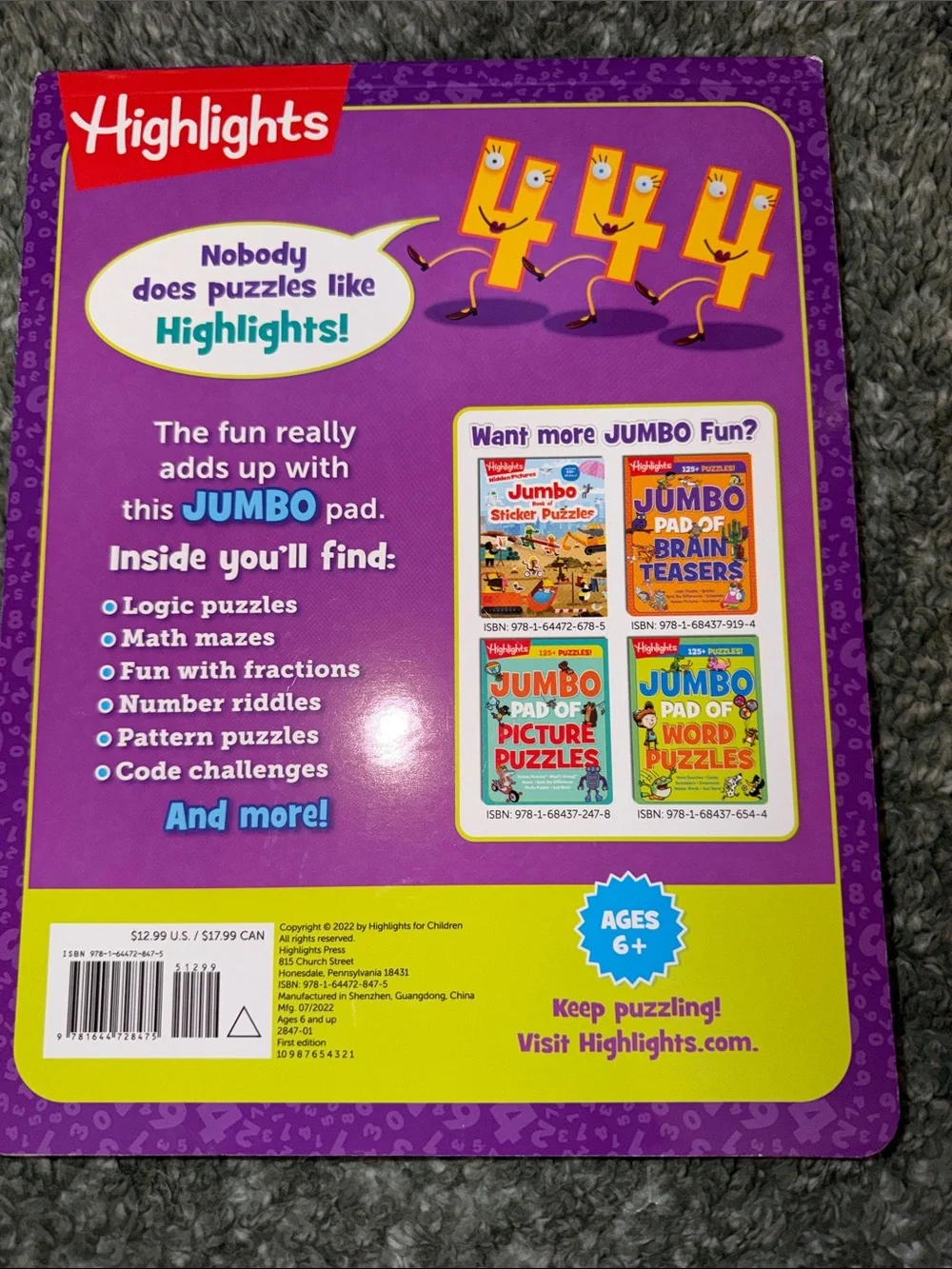 2 Jumbo Highlights Puzzle Books! Crayola Colored Pencils 12-Pack - Multicolor